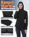 Outdoor Ventures Damen Softshelljacke Wasserdichte Fleece Gefütterte Winterjacke Atmungsaktive Übergangsjacke Winddichte Funktionsjacke mit Kapuze Schwarz 3XL