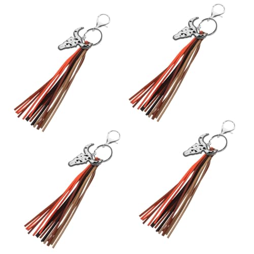 Holibanna 4 Piezas Llavero Borla Collar de Tierra broches Collar de múltiples Funciones Llave de punción Campana Colgante de Borla de Bricolaje Colgante de Borla Colgante Borla de Microfibra
