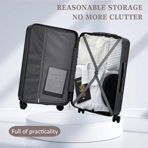 Durable 3-Piece ABS Luggage Set - 20"/24"/28" Carry-On Suitcases with Combination Lock - Stylish Black Travel Bags2