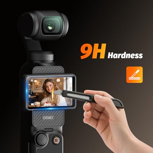 Image of AMAZEAR Lens Screen Protector for DJI Osmo Pocket 3 Accessories (6 Pack), Pocket3 Tempered Glass Screen Protector OLED Display, Full Protection, Ultra HD, 9H Hardness, Scratch Resistant