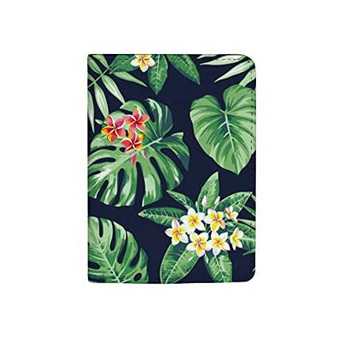 Xollar Passport Holder Covers Floral Green Leaves Pu Leather Travel Wallet Case For Women Men #TOP2