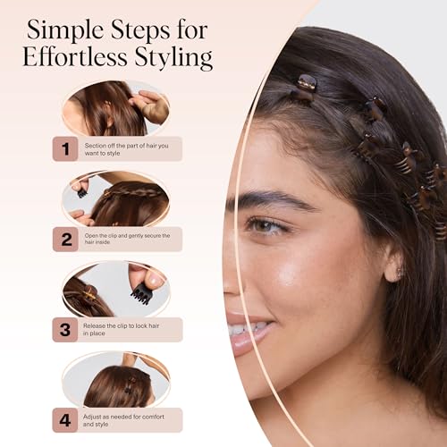 Kitsch Mini Hair Clips for Women - Tortoise & Black, 16 Pcs - image 5