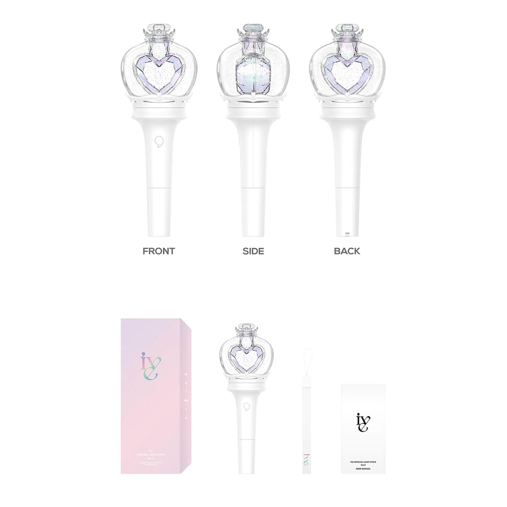KPOP HEAVEN IVE Official LIGHTSTICK VER.2 + 3 tarjetas fotográficas adicionales