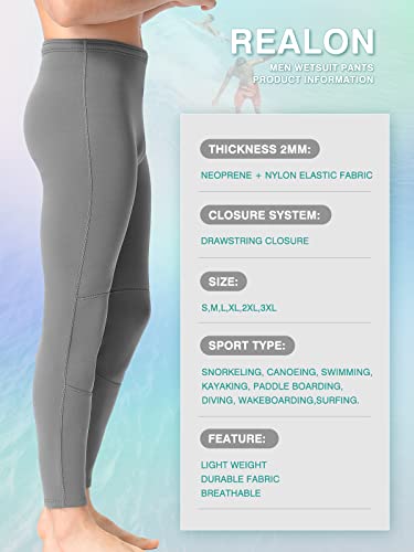 Realon Wetsuit Pant Men Womens Compression Leggings Surfing Swimming Tights Stretchy Scuba Diving Snorkeling Canoe Trousers #TOP3