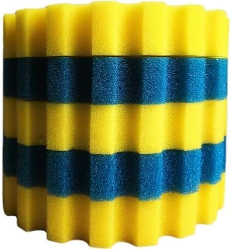 GRECHCPF-20000 Pond Filter Sponges - Easy to Clean and Replacement Filter Sponges, Pond Maintenance Solution, Set of 5 (3X Yellow, 2X Blue)