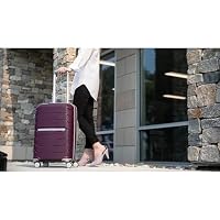 Samsonite Freeform Large Checked Luggage with Dual 360° Spinner Wheels - TSA Lock, Airline-Approved - Lightweight Durable Polypropylene Expandable Hardshell - Amethyst Purple — image 2