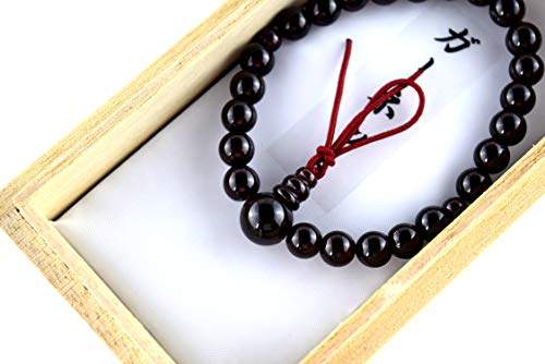Kyoto Asahiya 7Mm Beads Garnet Bracelet Japanese Juzu Buddhist Asian Gemstone Mala Beads Handmade Bracelet For Women Gifts For Her #TOP4