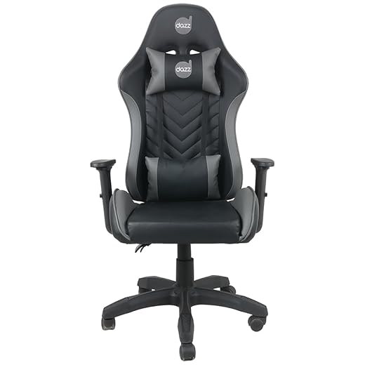 Cadeira Gamer Elite Pro Dazz – Couro PU/Courino, Pistão Classe 4, Suporta até 150 kg, Braços 1D, Reclinável 130°, Almofadas Lombar e Pescoço, Base Nylon 50 mm