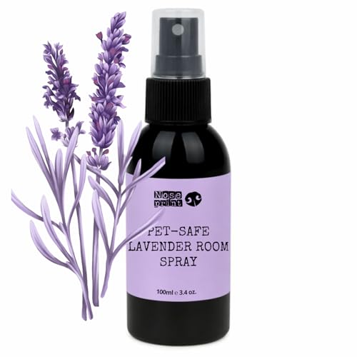 Pet Safe Lavender Room Spray 100ml - Deodorante naturale per la casa e la biancheria da letto degli animali domestici - Calmante nebbia di olio essenziale di lavanda - Sicuro per cani e gatti - Ideale