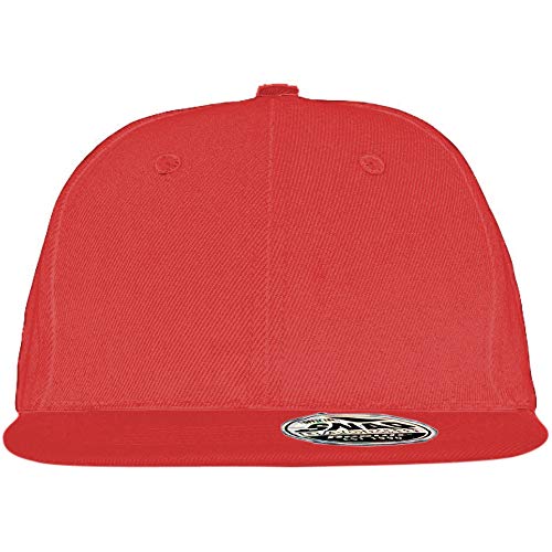 Result Unisex Core Bronx Original Flat Peak Snapback Solid Colour Cap