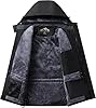 Tansozer Mens Waterproof Jackets Winter Warm Coats Outdoor Thermal Fleece Lined Windbreaker Hiking Walking Parka, Black, 3XL #2