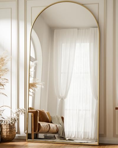 BEAUTYPEAK Großer Bogen Ganzkörperspiegel 180x76 cm, Gewölbter Standspiegel hängend oder lehnend...