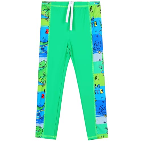 Image of TFJH E Boys Long Sleeve Rash Guard 2 Piece Swim Set UPF 50+ Age 3-14 | Soft Breathable, UV 50+, quick dry. Bright colorful prints kids love. Perfect for pool, beach, summer. active play.