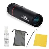 Monokulares Teleskop 30x25, Zoom Monocular Teleskop für Vogelbeobachtung und Konzerte, Kompaktes Fernrohr mit Wasserdichter Tasche für Camping und Wandern