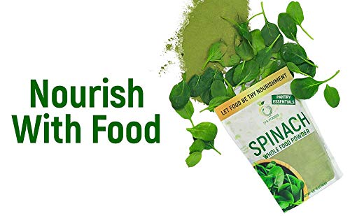 Iya Foods Pure Spinach Powder 1 lb. Pure, All Natural, Non-GMO, Gluten Free, Nothing Artificial Added. Made 100% from Freshly Harvested Spinach