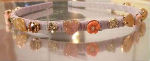 Up to Me - Flowery Heart Crystal Hand Made Hair Accessory - Lavender