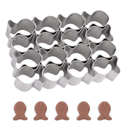 Gosknor - 16-Cavity Goldfish Cracker Cutter, Stainless Steel Goldfish Cookie Cutter Mold for Baking Non-Stick Dough Perfect for Kids' Biscuits Animal-Shaped Cookies Snacks