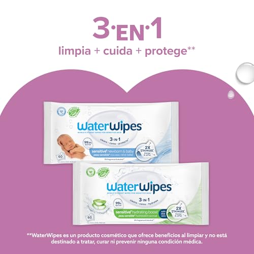 Miniatura 7 de Waterwipes Sensitive Body Intimate Wipes, Higiene Corporal E Intima, 180 Toallitas Paquete De 6 , 3 En 1 Limpia, Cuida, Protege, 99,9 De Agua, Sin Perfume E Higiene, Cuidado Adulto