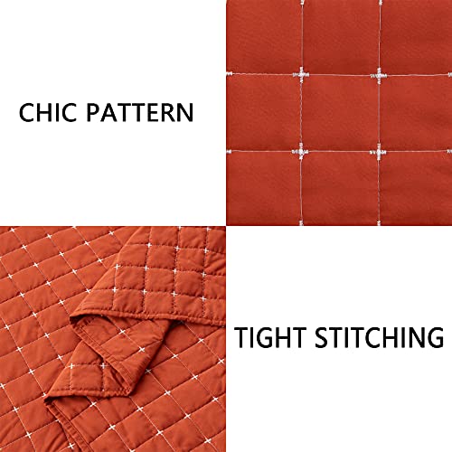 Coverlet Rust Snapklik.com : SunStyle Home Quilt Set King Burnt Orange/Rust ...