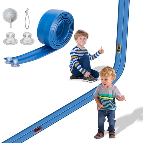 Flex Track 15 Ft Starter Set, Flexible Race Car Ramp Track for Ages 3 & Up with Suction Cups Compatible with Hot Wheels and Diecast 1/64th Cars
