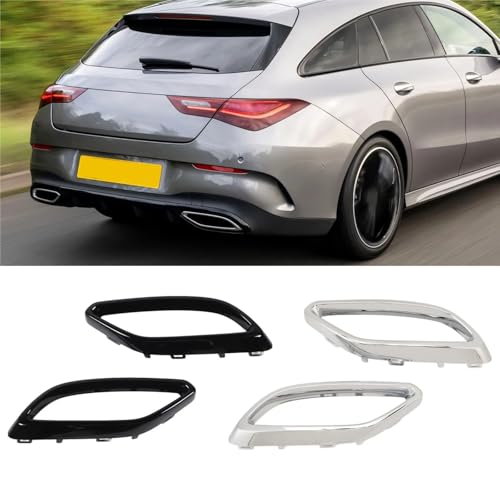 Cache de sortie d'échappement noir brillant résistant pour CLA C118 AMG-Line