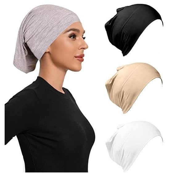 Run IndiaBandana Under Scarf Hijab Cap Under Caps for Turban Head Wraps Scarf Solid Color Hijab Tube Unisex Stretch Dreadlocks Neck Cover