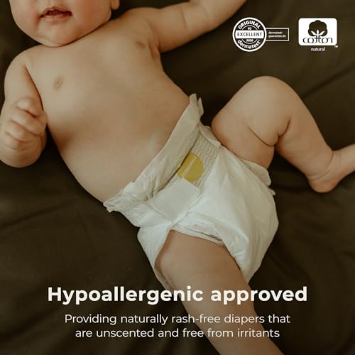 Ecoriginals - 156 Eco Infant Diapers Size 2 - Baby Diapers with 100% Plant-Based Layers, Disposable & Hypoallergenic Baby Essentials for Infant Babies - Secure Fit Size 2 Diapers (11-18lb), 6 Pack