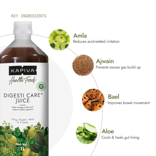 Image of Kapiva Digesti Care+ Juice - Provides Relief From Acidity & Bloating | Goodness of Amla, Jeera, Ajwain, and Hing to Aid Digestion and Metabolism (1L)