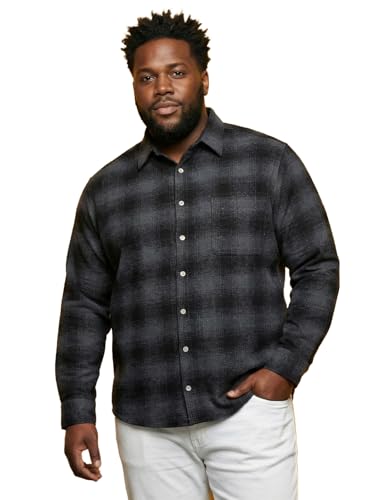 Chemise à carreaux homme Bigbanana grande taille pour un week-end décontracté en famille