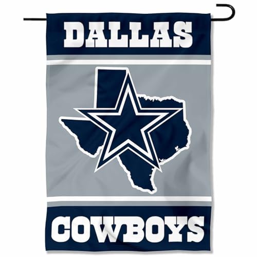 WinCraft Dallas Cowboys TX State Garden Flag Double Sided Banner
