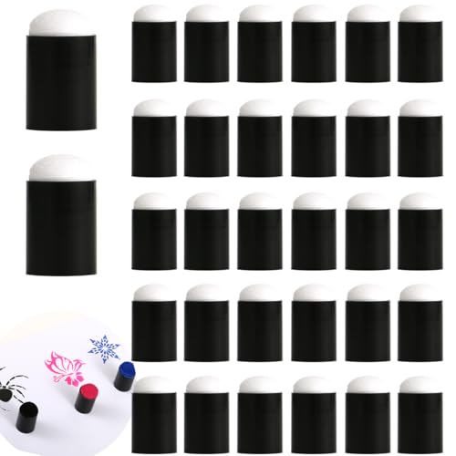 Depvision 30 Pieces Craft Finger Sponge Daubers Drawing Project Finger Painting Sponge Set for Face Paint Card Making, Painting, Stamping, Ink