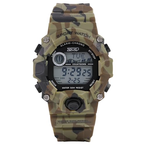 Image of Zoop Digital Watch with Digital Dial & Military Camo Strap for Boys Kids, from House of Titan - 16051PP04