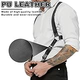 GKLWEJ Herren Leder Harness, Body Sex Punk Brust, Rave Outfit, Gay Unterwäsche, Clubwear, Gladiator Kostüm, Sklave Bandage, Verstellbar