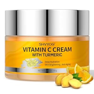 Kurkuma Vitamine C Gezichtscrème, Vitamine C Gezichtscrème, Anti-aging Hydratatie Huidverstevigende en verhelderende crème voor donkere vlekken, rimpels, ongelijkmatige teint, Vitamine C Lotion Dag-