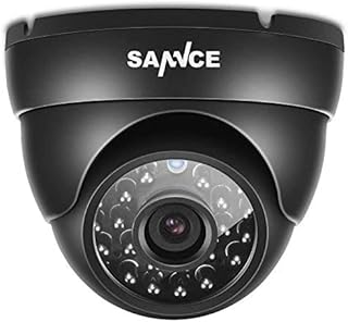 SANNCE 800TVL Hi-Resolution Home Security Camera System, IP66 Weatherproof Video Surveillance Camera, Long Distance Night Vision