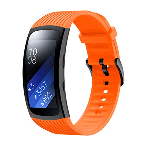 Comtax Compatible with Samsung Galaxy Gear Fit 2 pro/Gear Fit 2 �V���R���o���h �r���v �x���g �h�� �X�|�[�c�o���h (�I�����W)