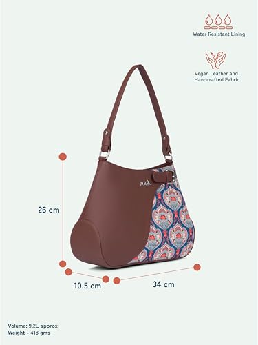 Image of ZOUK Ira Handbag | Stylish Women's Handbag | Luxury Shoulder Bag for Women | Trendy | Fancy Ladies Handbags | Small Purse for Events | Water-Resistant