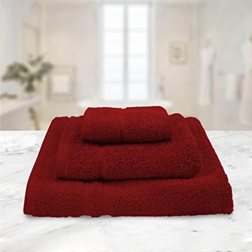 Gailarde | 2 x Luxury Burgundy Hand Towels for everyday use or fancy guests | Hotel Quality & Modern Style hand towels 500 GSM Cotton | 50 x 90 cm