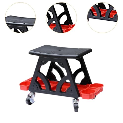 Image of CALANDIS Rolling Garage Stool Car Detailing Chair for Car Cleaning Workshop Home | Roller Seats & Creepers | Shop Equipment & Supplies | Automotive Tools & Supplies