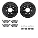 Dynamic Friction Company Rear Brake Rotors-Drilled and Slotted-Black with Heavy Duty Brake Pads includes Hardware 8212-54009
