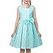 Sunny Fashion Girls Dress Color Block Contrast Bow Tie Everday Party Size 4-14