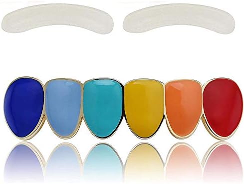 canjoyn Hip Hop 18K Gold Plated Rainbow Bottom Grillz for Your Teeth Grill for Men Women