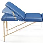 Table de Massage 3 Zones Classique Portables 180 x 56 cm. - ne pèse Que 13,2 kg. et avec Accessoires 15,5 kg. - Cosmetique lit esthetique Pliante Reiki + Sac - Bleu