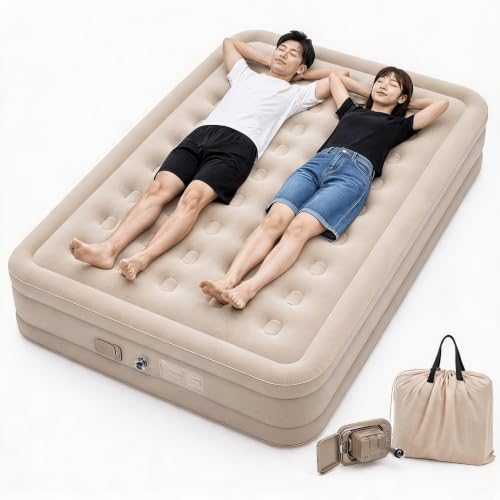 Garvee �d���G�A�[�x�b�h �V���O�� 40cm�� �[�d�������|���v�t�� PVC�}�b�g���X | �����c���E���[�֗��ȃG�A�[�}�b�g �Q���L�����v�A�Ԓ����A�h�ЁA���q�p�ɑΉ� �����^�т��₷���g�ѐ݌v