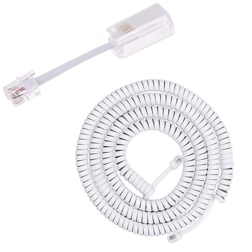 LLHCF 1 set di cavi rotanti a 360 gradi RJ9 per telefono fisso cornetta cavo districatori
