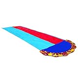 Banzai 16 Foot Speed Blast Dual Racing Water Slide With Spray Splash Pool and Water Spraying Side Rails