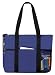 Zipper Travel Tote Sports Gym Bag, Navy