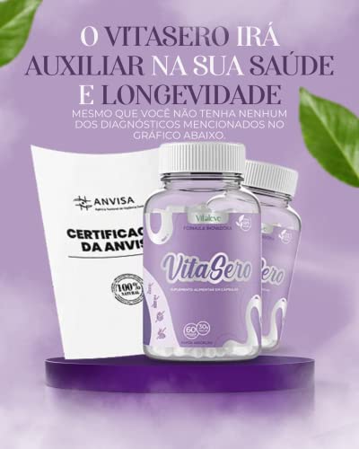 VitaSero L-Triptofano 860mg, 60 Capsulas, Magnesio Quelado, Vitaminas B3, B6, B12, Zinco Stress Cont