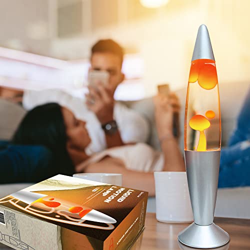 Stemclas 16-Inch Lava Lamp, Wax Flow In Liquid Relaxing Night Light, Home Decor Living Room Bedroom Office Lamp, Amazing Gifts For Adults & Kids (Yellow Wax In Clear Water) #TOP4