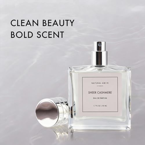 NATURAL AMOR LOS ANGELES Sheer Cashmere Eau de Parfum – Soft Warm Musk & Subtle Floral Notes, Clean Elegant Unisex Fragrance, Long Lasting Modern Scent (1.7oz) — view 4